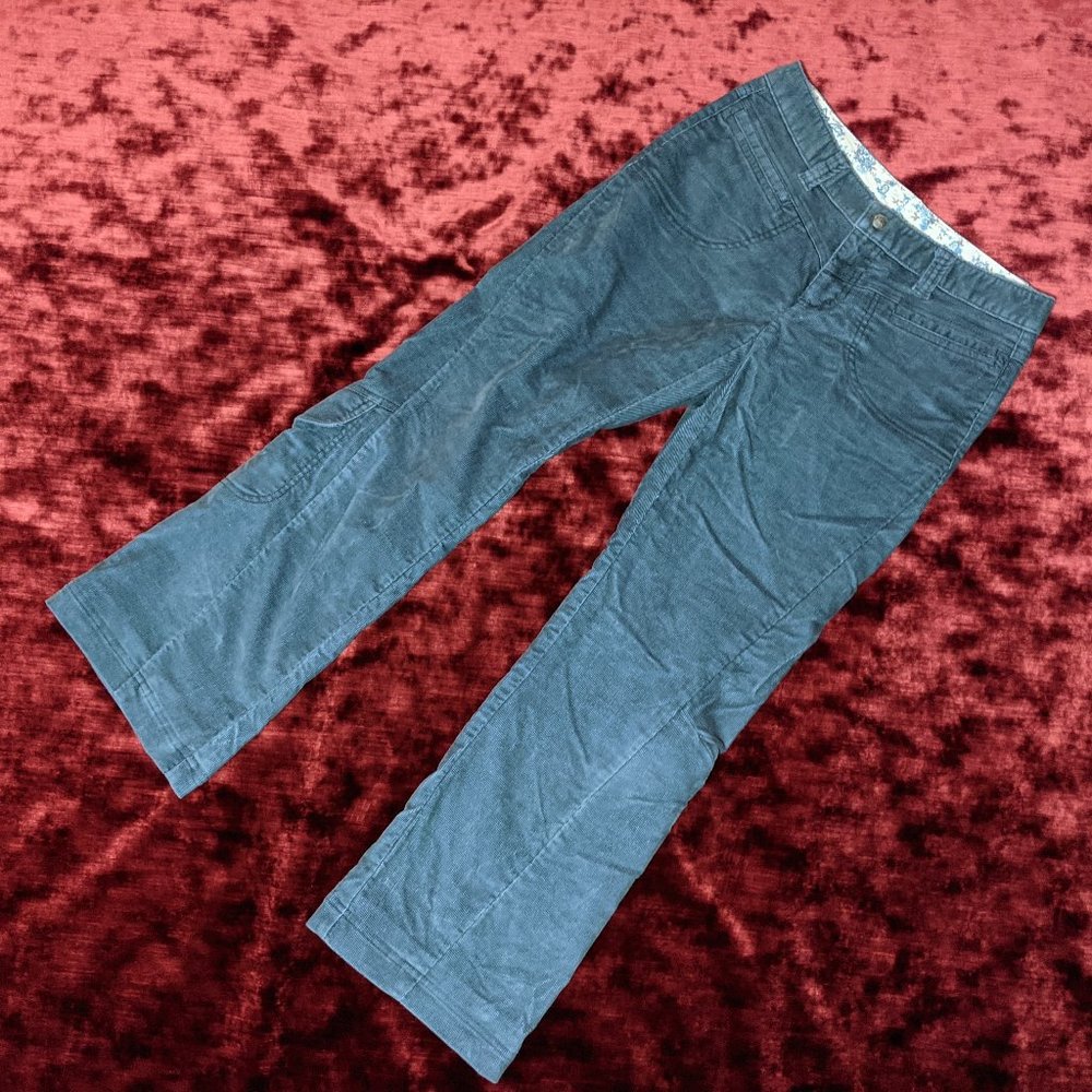 Athleta Dipper Mid Rise Corduroy Pants Dusty Blue